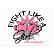 Breast Cancer Fight Like A Girl 12.3 Postcard