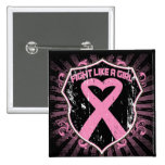 Breast Cancer Fight Like A Girl Armour Pins