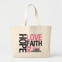 Breast Cancer Hope Love Faith Bags
