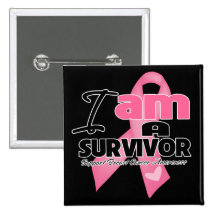 Breast Cancer - I am a Survivor Button