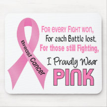 Breast Cancer I Proudly Wear Pink 1 Mousemats