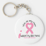 Breast Cancer I Support My Best Friend Keychain