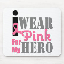 Breast Cancer I Wear Pink Hero Mouse Pad