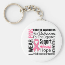 Breast Cancer I Wear Pink Ribbon TRIBUTE Key Chain