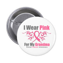 Breast Cancer I Wear Pink Tribal Ribbon (Grandma)