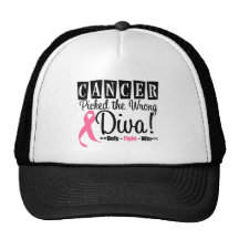 Breast Cancer Picked The Wrong Diva v2 Trucker Hat