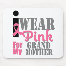 BREAST CANCER PINK RIBBON Grandmother Mousepads