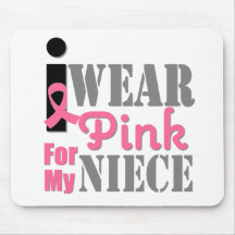 BREAST CANCER PINK RIBBON Niece Mousemats