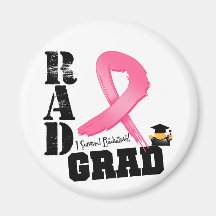Breast Cancer Radiation Therapy RAD Grad Refrigerator Magnets