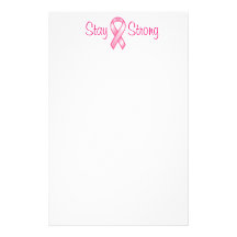 Breast Cancer Stay Strong Ribbon Stationery