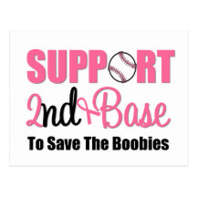 Breast Cancer Support 2nd Base Post Cards