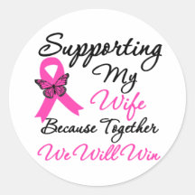 Breast Cancer Support (Wife) Stickers
