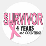 BREAST CANCER SURVIVOR 4 Years & Counting Sticker
