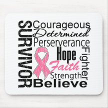 Breast Cancer Survivor Collage Mouse Pad