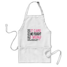 Breast Cancer Survivor It Came We Fought I Won Apron