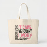 Breast Cancer Survivor It Came We Fought I Won Canvas Bags