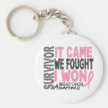 Breast Cancer Survivor It Came We Fought I Won Keychain