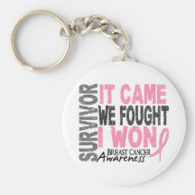 Breast Cancer Survivor It Came We Fought I Won Keychain