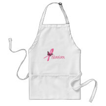 Breast Cancer Survivor Ribbon Apron