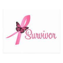 Breast Cancer Survivor Ribbon Postcard