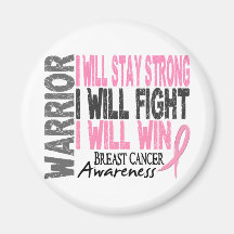 Breast Cancer Warrior Fridge Magnet