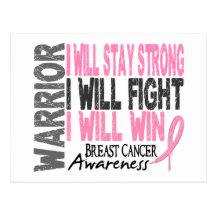 Breast Cancer Warrior Postcard