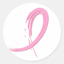 Breast Cancer's Pink Ribbon A4 Stickers