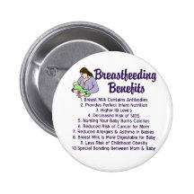 Breastfeeding Benefits Buttons