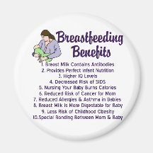 Breastfeeding Benefits Refrigerator Magnet