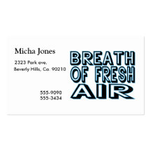 Breath Of Fresh Air Business Card Template