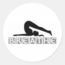 BREATHE Yoga Round Sticker