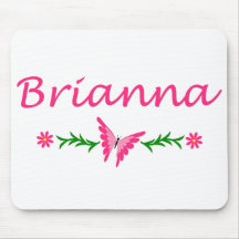 Brianna (Pink Butterfly) Mousepads