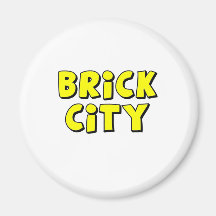 Brick City by Customise My Minifig Fridge Magnet