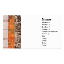 brick or stone collage business card templates