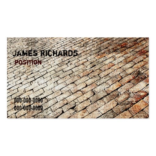brick paving design business card