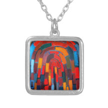 Brick Vault (abstract naive pattern ) Personalized Necklace