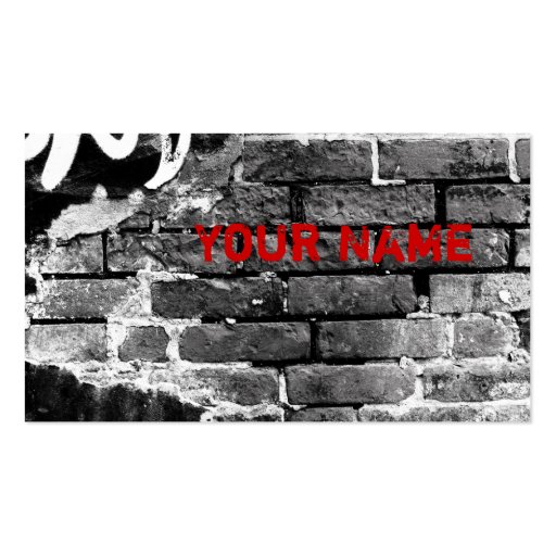 brick wall business card