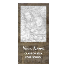 Brick Wall Graduation Announcement Photo Card