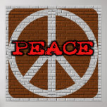 Brick Wall Peace T-shirts and Gifts Print