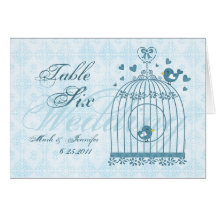 Bridal Bird Cage Table Card