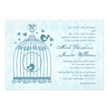 Bridal Bird Cage Wedding Invitation