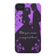 Bridal Floral - Purple Case-Mate iPhone 4 Case