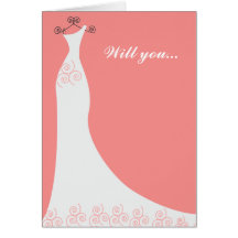 Bridal Gown Custom Bridesmaid Cards