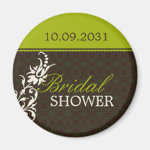 Bridal shower button magnets