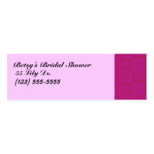 Bridal Shower Card Business Card Template