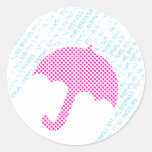 Bridal Shower Envelope Seal Sticker Hot Pink Polka stickers