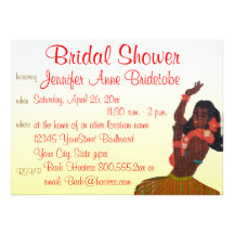 Bridal Shower Hawaii Luau Theme Personalized Announcements