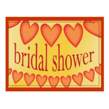 Bridal Shower Heart Postcard