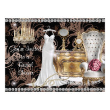BRIDAL SHOWER INVITATION Antique Wallpaper