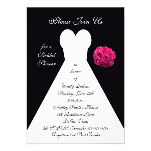 Bridal Shower Invitation -- Bridal Gown